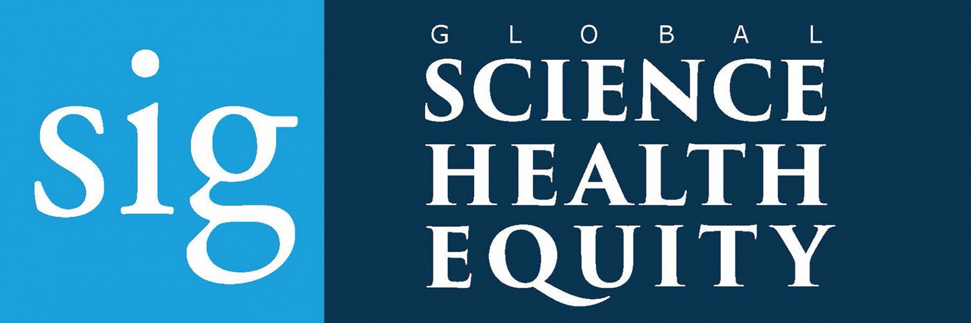 SIG logo + tagline: Science, Health, Equity