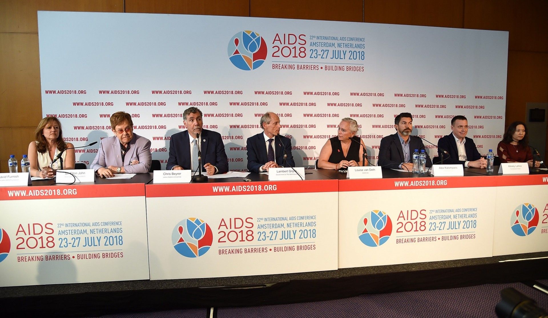 Press panel with Elton John at AIDS 2018