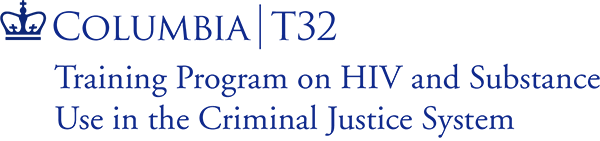 Logo for t32 training program on HIV and substance ue in te criminal justice system