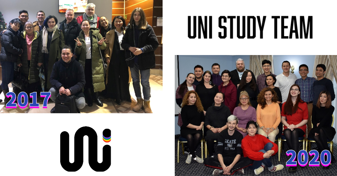 Members of the UNI Project team, 2017 & 2020