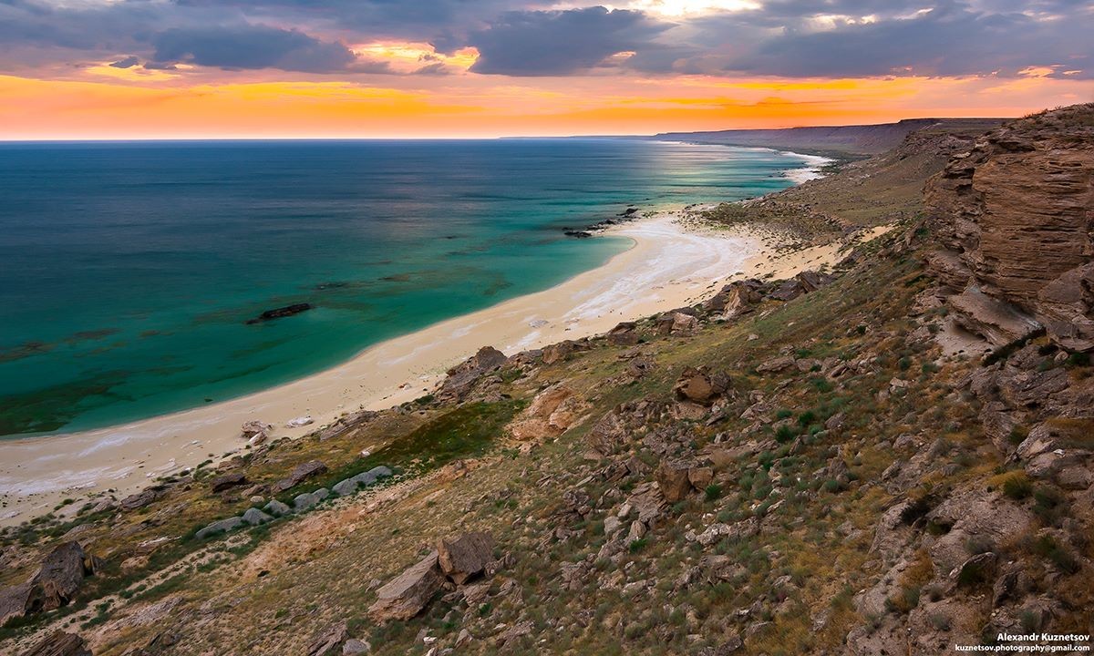 Beach in Kazakhstan 