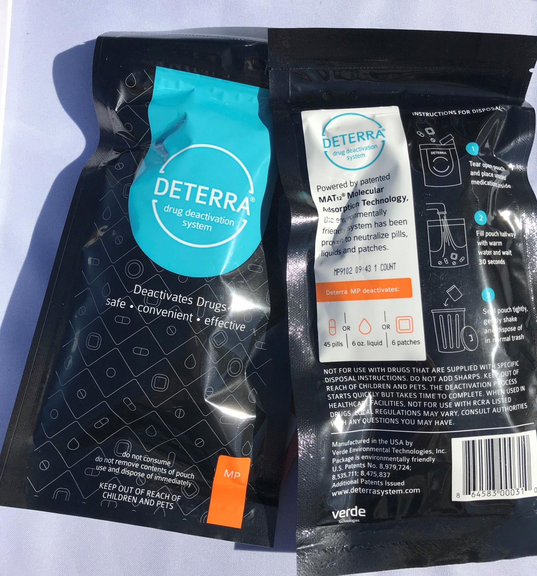 Deterra Drug Deactivation Bags Deterra Drug Deactivation Bags