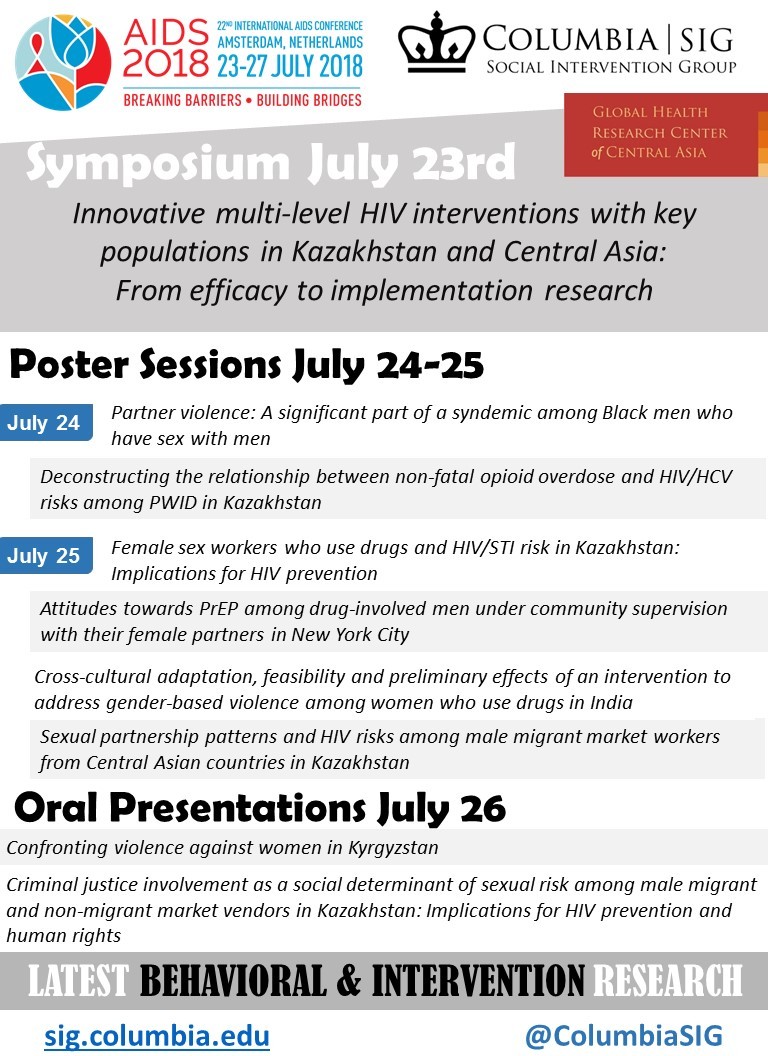 SIG at 2018 International AIDS Conference Social Intervention Group