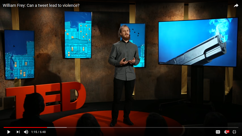 William Frey delivering TED Talk