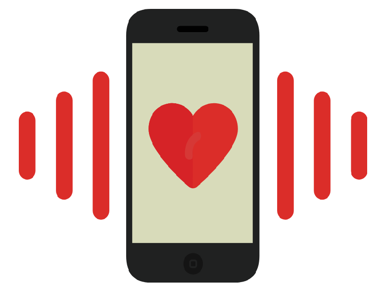 E-WORTH participants received positive text messages throughout the program Cellphone with a heart as a text message