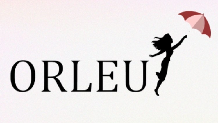 program logo with a silhouette of a woman holding an umbrella