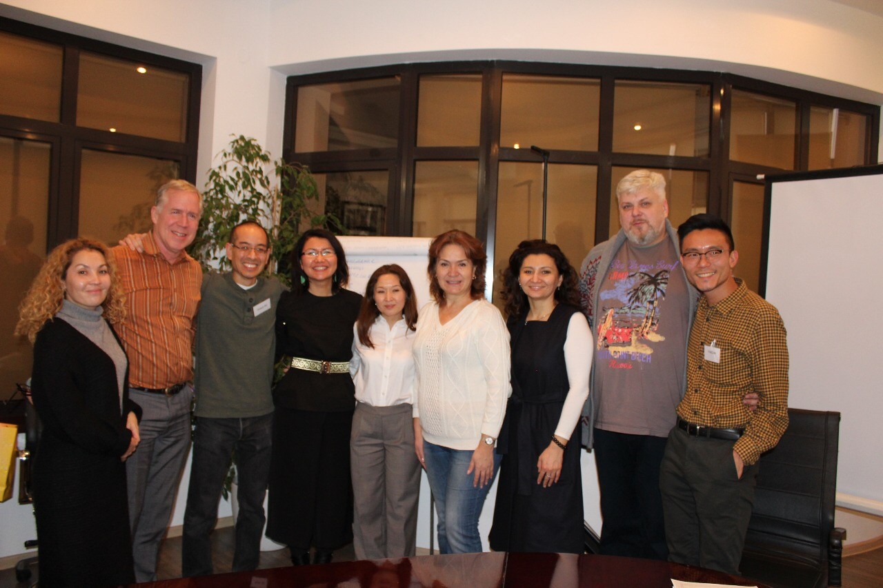 As a doctoral student, Yong Gun (“YG”) Lee is currently working on the UNI research project with Dr. Elwin Wu, coordinating research activities including (to-date) intervention mapping and development, staff support and training, and data collection & management development. Here, YG is pictured with the UNI team in Kazakhstan at the Global Healthcare Research Center of Central Asia (GHRCCA). UNI team in Kazakhstan at the Global Healthcare Research Center of Central Asia (GHRCCA)