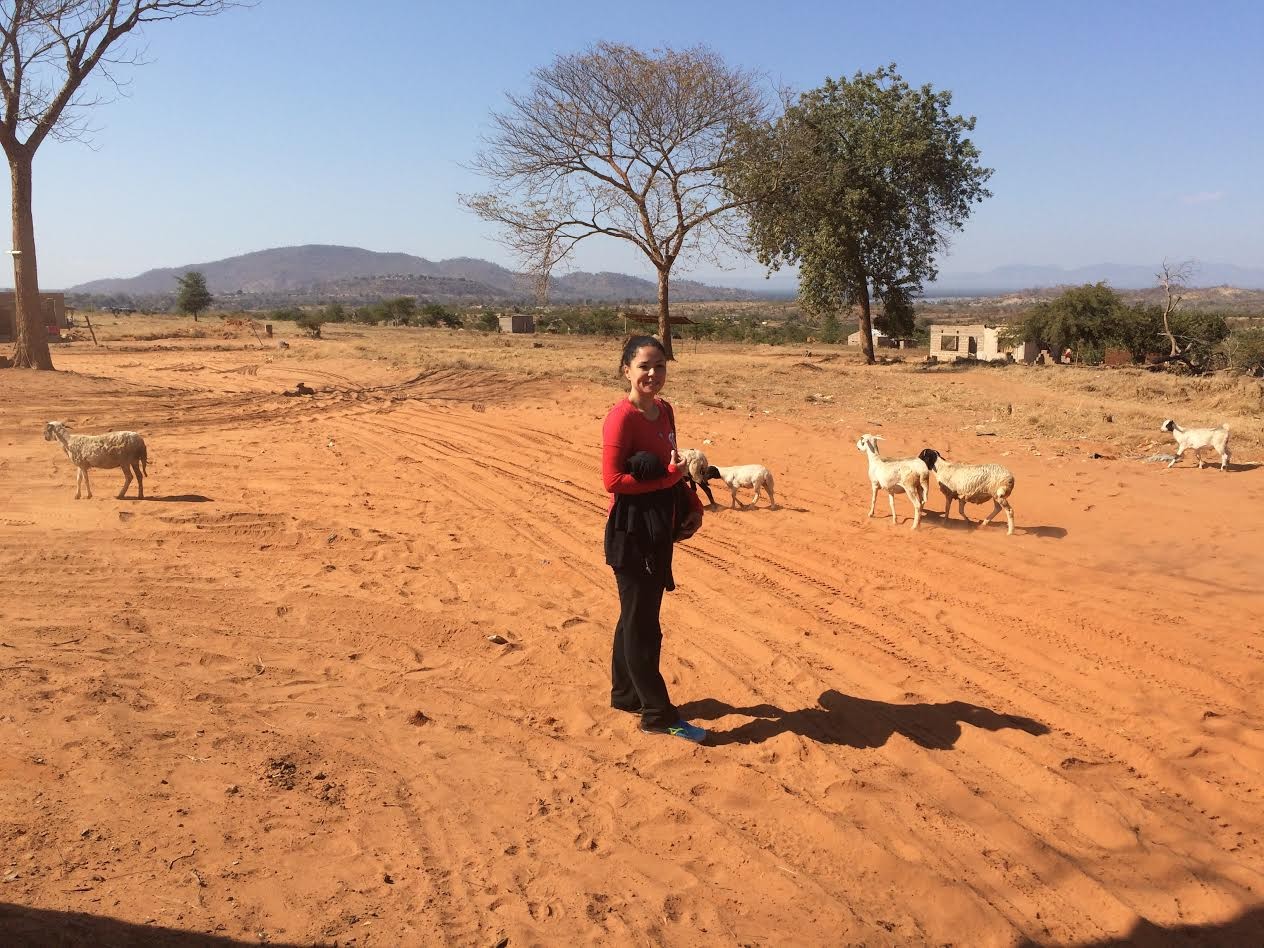 Dr. Lynn Michalopoulos at a recruitment site in Zambia