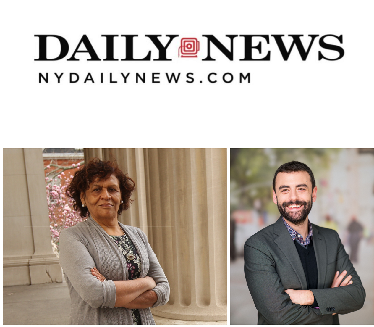 ny daily news logo and photo of both authors