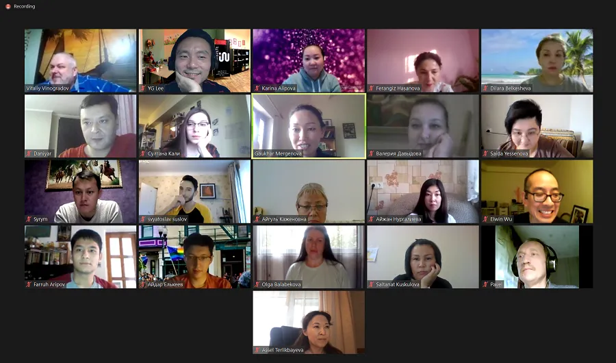 zoom meeting with all of the staff training