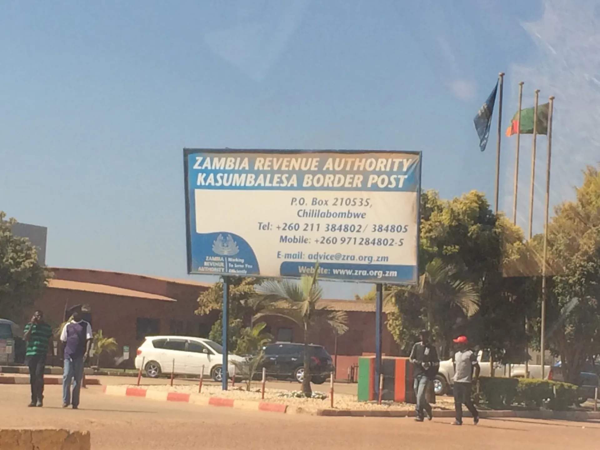 The border of DRC and Zambia common truck route
