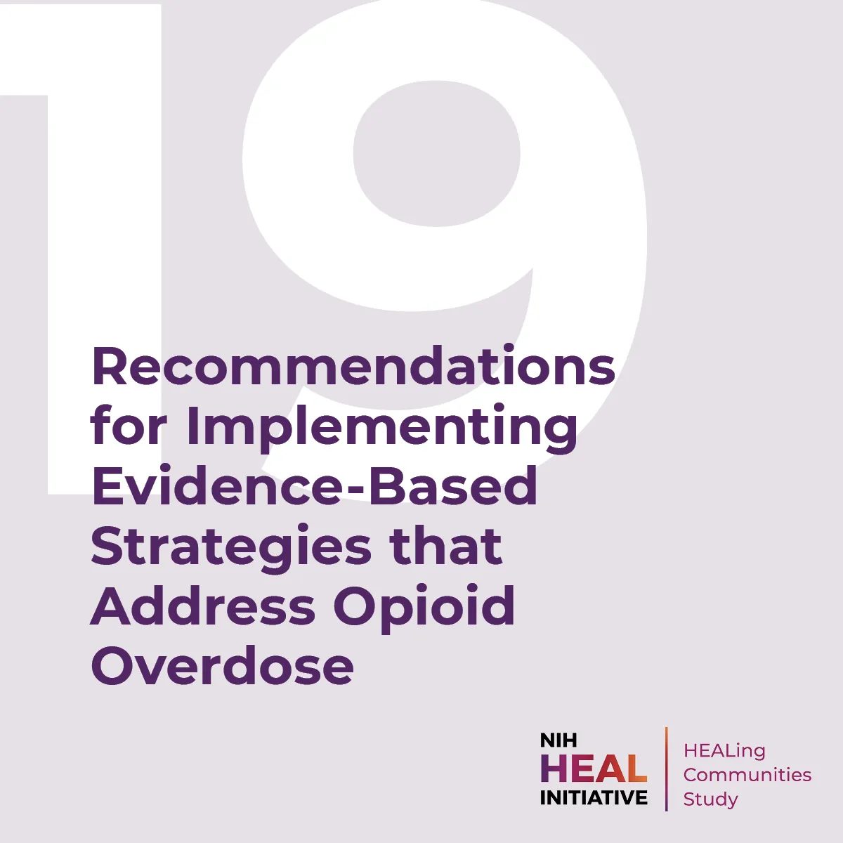 infographic showing 19 orcca recommendations