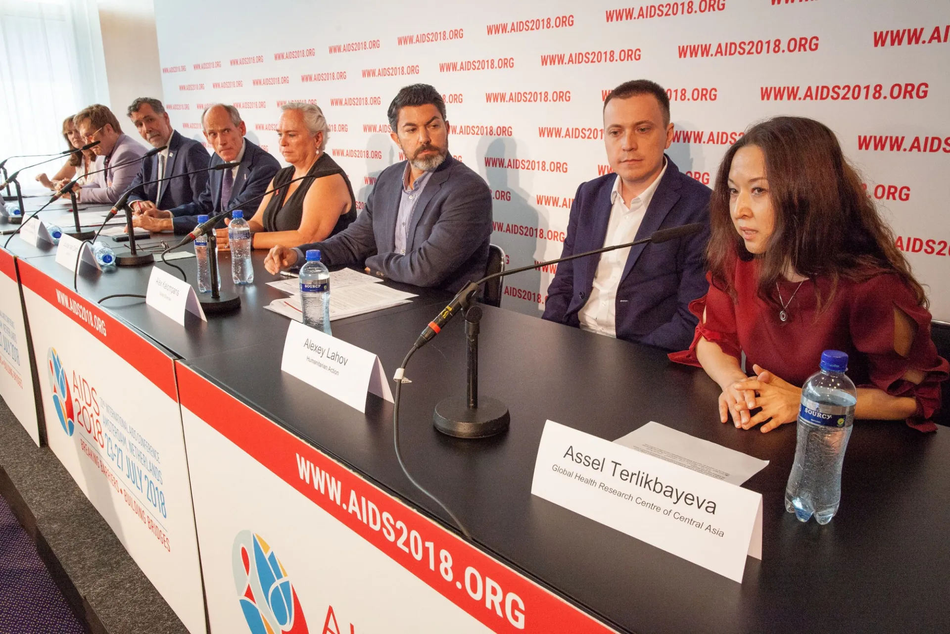 The Netherlands, Amsterdam, 24-7-2018. Pressconference on Eastern Europe and Central Asia with Assel Terlikbayeva describing situation on AIDS/HIV in the region. Photo: Rob Huibers for AIS.