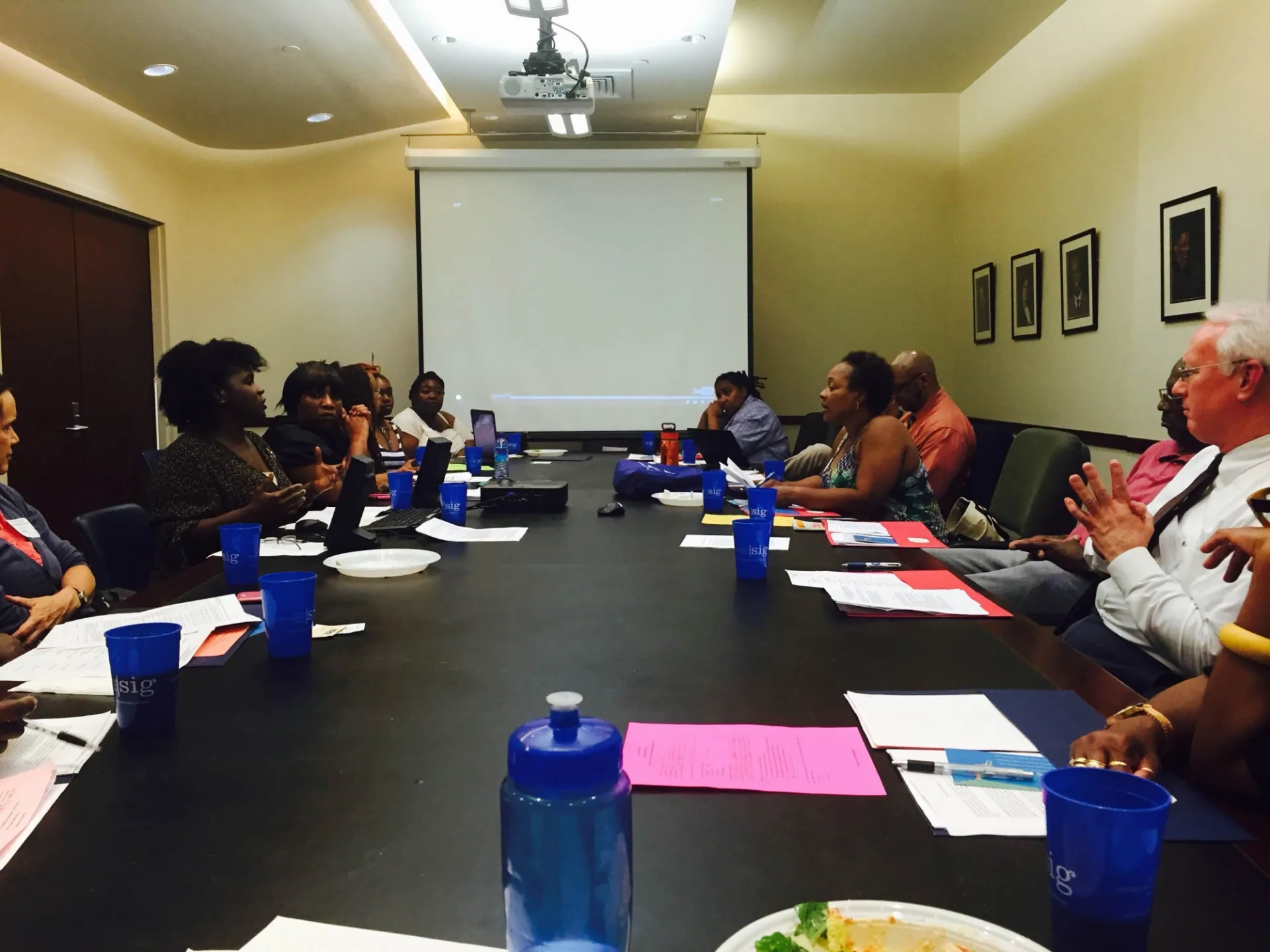 Meeting about PACT conducted by the Community Collaborative Research Network (CCRN), a partnership between SIG, community corrections personnel, social service agencies, and justice-involved community members.