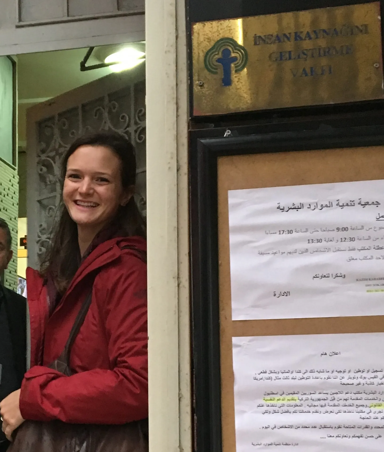 Melissa Meinhart, Project Director, ASPIRE, in Turkey at ASPIRE's partner agency, the Human Resource Development Foundation