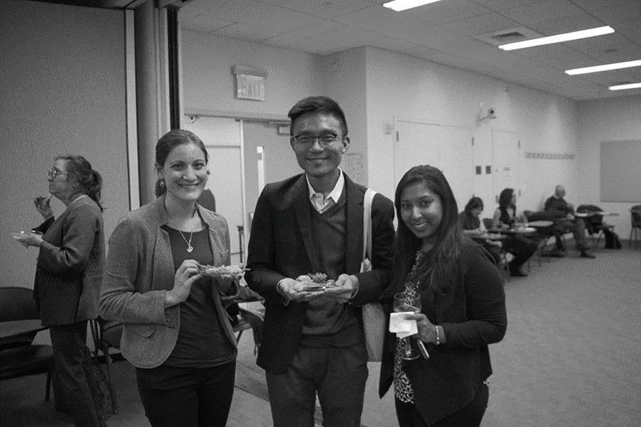 Tara McCrimmon, Yong Gun (YG) Lee, and Dr. Anindita Dasgupta of the Social Intervention Group team, who also volunteered to help make the event run smoothly
