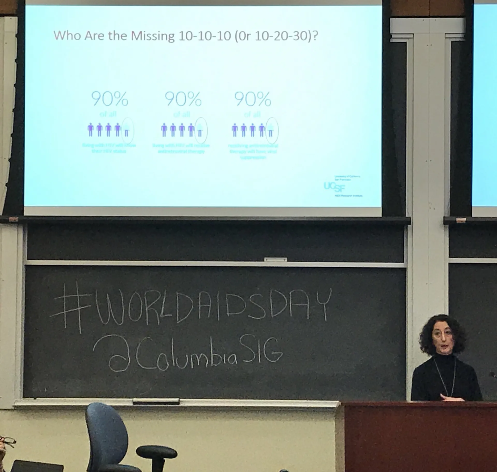 Dr. Judith Auerbach, all the way from the University of California San Francisco, asked, who are the 10% left out of the 90-90-90 UNAIDS targets?