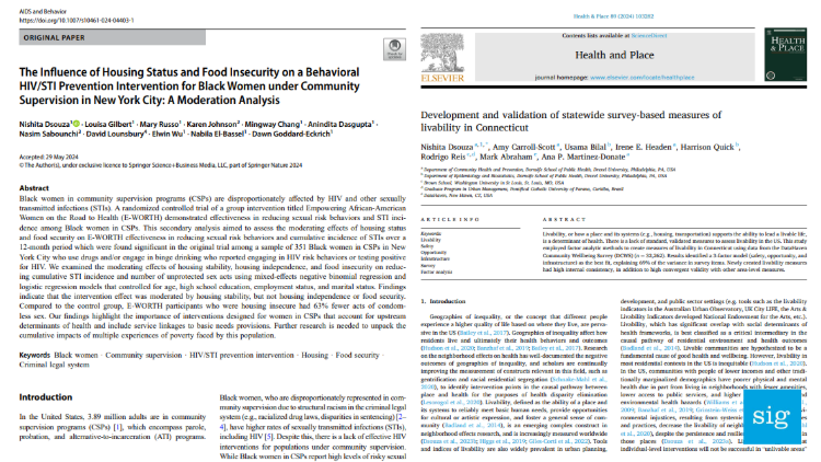 screencaps of the beginnings of two journal articles