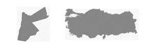 map of jordan and turkey