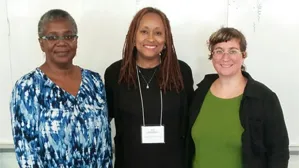 Three women who work together