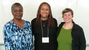 Three women who work together