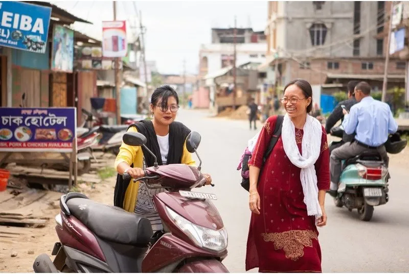 Members of the WINGS team during a field visit in Manipur