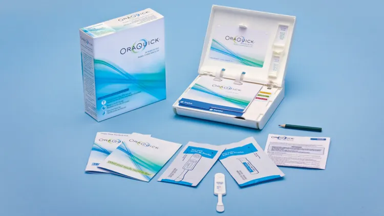 an OraQuick HIV self-test kit