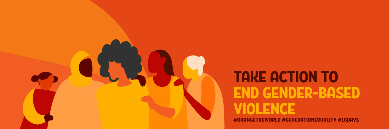 take action to end gender based violence, pic of women supporting one another